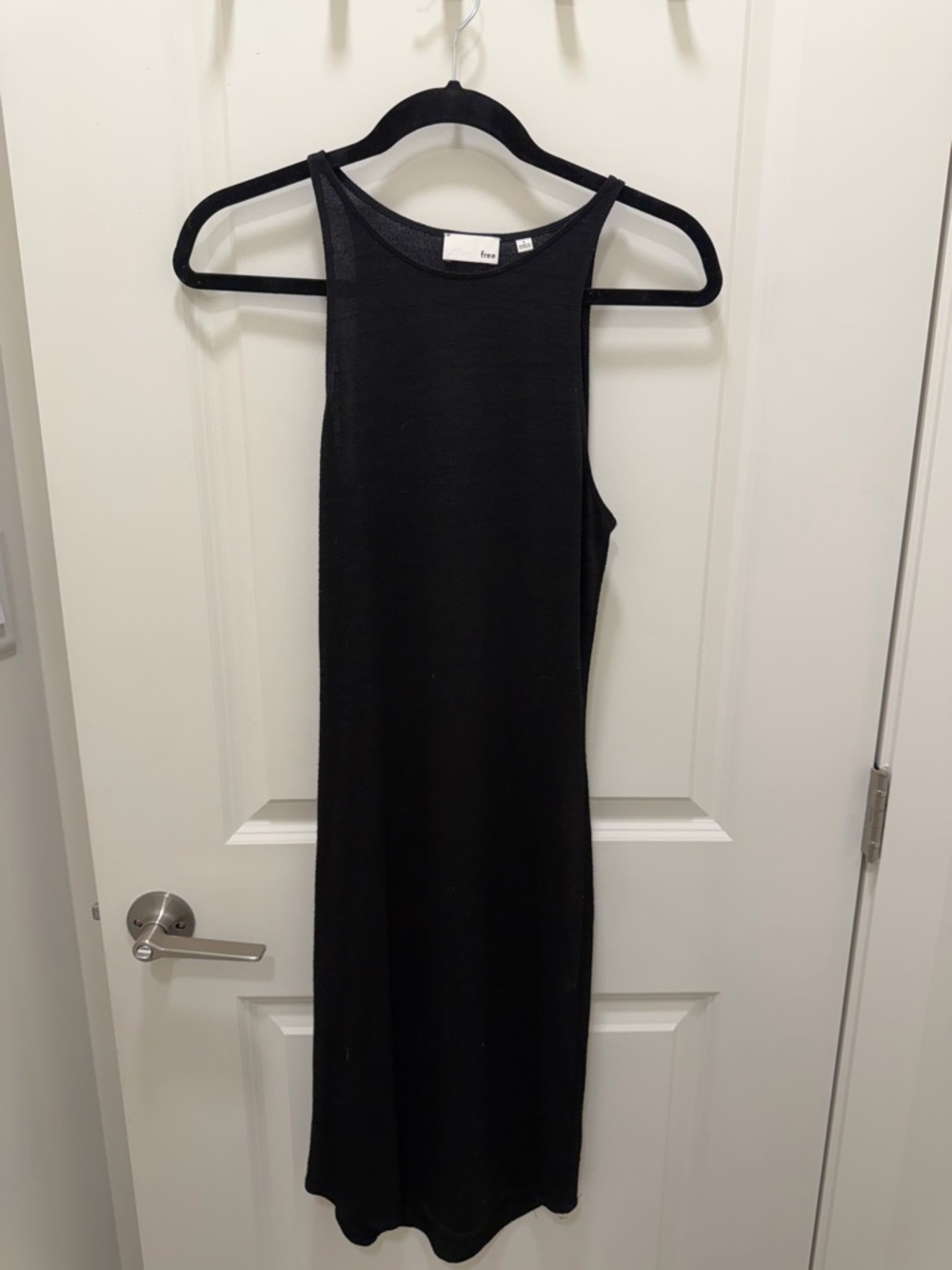 Wilfred Black Sleeveless Ribbed Maxi Dress - Picture 2 of 7